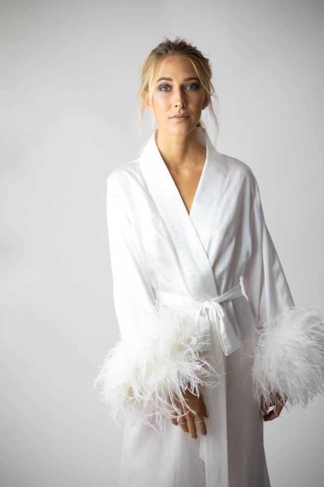 Peggy Bridal Robe in Snow | Mode ☀ Affaire
